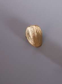 1 chiếc nhẫn trang trí hình học bằng thép không gỉ thời trang cho phụ nữ để trang trí hàng ngày - Vàng - Xem 4