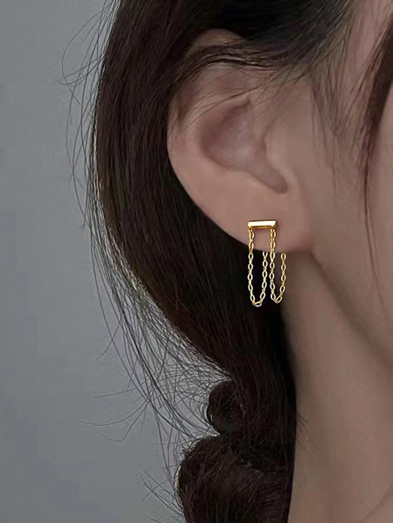 Chain Decor Drop Earrings