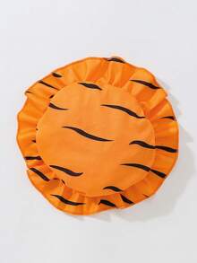 SHEIN Baby Tiger Design Criss-cross Back Costume & Accessory Hat - Orange - View 3