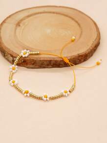 1入組波西米亞花朵裝飾串珠手鏈適合女士日常裝飾 - 彩色 - 查看 1