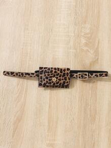 SHEIN Baby Girl Asymmetrical Neck Ruffle Trim Romper With Belt Bag - Black - View 7