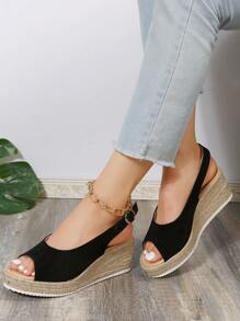 Giày bệt dày và Dép nêm Nữ - màu đen - Xem 4