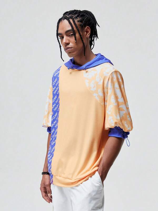 AshuriiCouture Sudadera con capucha con cordón y diseño de gráfico de letras para hombre, ideal para vacaciones, primavera, festivales, entrenamiento, Ibiza