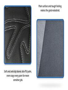 Work Gloves Men & Women, Utility Mechanic Working Gloves High Dexterity Touch Screen For Multipurpose,Excellent Grip - Blue - View 4