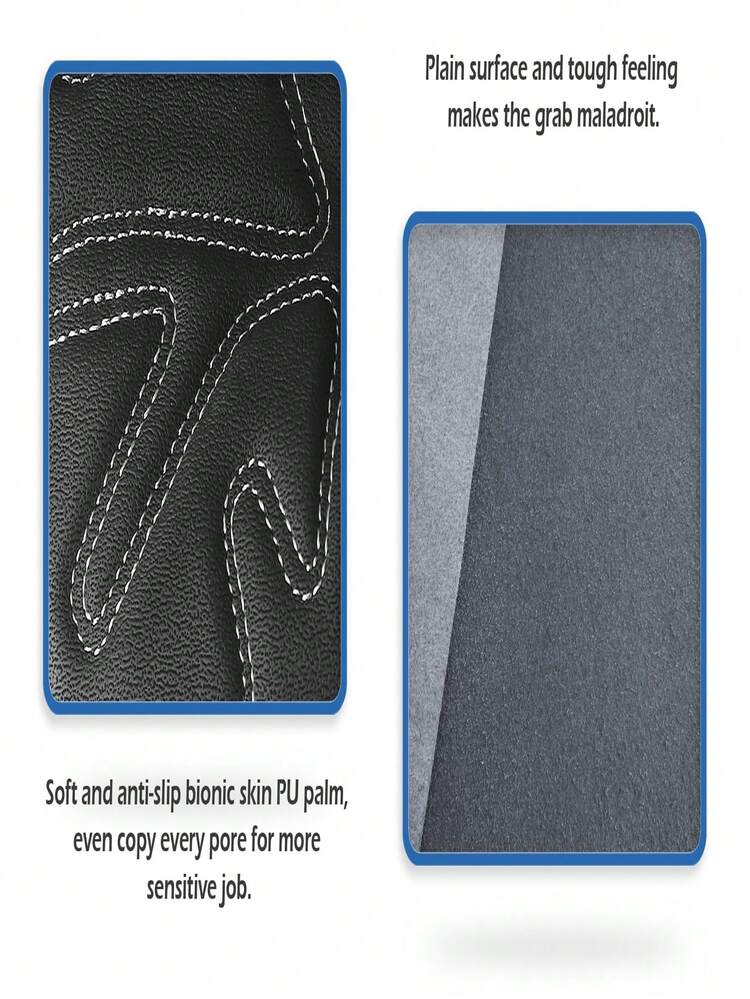 Work Gloves Men & Women, Utility Mechanic Working Gloves High Dexterity Touch Screen For Multipurpose,Excellent Grip - Blue - View 4