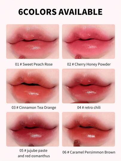 Gege Bear 液體唇彩，光澤唇彩，持久防水不粘杯女式唇妝