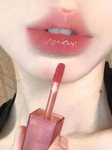 Gege Bear Liquid Lipcolor, brillo de labios brillante, maquillaje de labios de copa antiadherente resistente al agua de larga duración para mujeres - Rojo - Ver 3