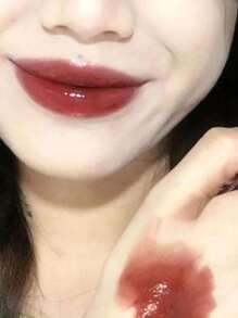 Gege Bear 液體唇彩，光澤唇彩，持久防水不粘杯女式唇妝 - 酒紅色 - 查看 3