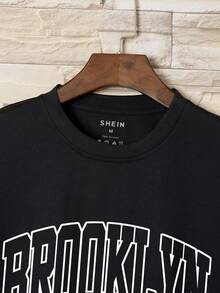 Áo thun & Áo lót Nam Lá thư Giải trí - màu đen - Xem 3