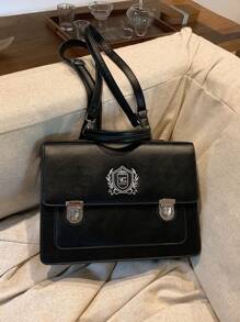 Balo Thời Trang Mini Thiết Kế Thêu Khóa Đẩy - màu đen - Xem 1