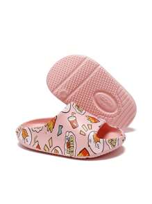 Chicas Zapatillas alimento patrón con banda única para exterior - Rosa - Ver 5