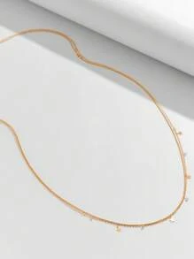 2 cái/bộ Ngôi Sao Thời Trang & Rhinestone Trang Trí Dây Thắt Lưng Cho Phụ Nữ Trang Trí Cơ Thể - Vàng - Xem 2