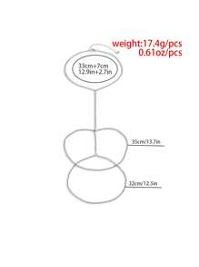 1條女士時尚簡約分層小牛皮鏈用於身體裝飾 - 銀色 - 查看 3