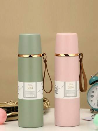新款304不鏽鋼真空隔熱彈頭背帶杯學生款