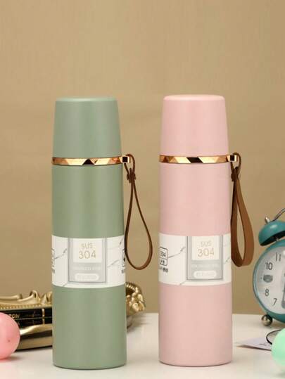 新款304不鏽鋼真空隔熱彈頭背帶杯學生款