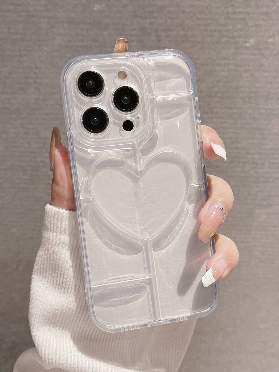 Vỏ điện thoại họa tiết trái tim - Trong sáng - Xem 1