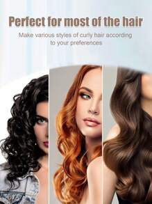 1pc Satin No-heat Hair Roller, Sleeping Hair Curler - Black - View 8