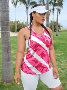 Top tank deportivo de tie dye de espalda nadador - Multicolor - Ver 4