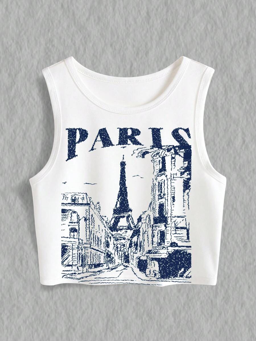 INAWLY Áo khoác và áo lót dành cho xe tăng nữ Đồ họa Lá thư Giải trí - Màu xanh hải quân - Xem 1