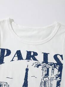 INAWLY Áo khoác và áo lót dành cho xe tăng nữ Đồ họa Lá thư Giải trí - Màu xanh hải quân - Xem 5