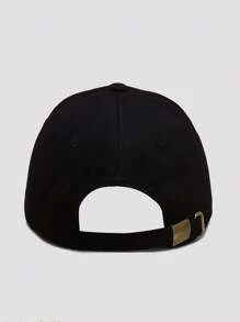 1頂男士撲克印花時尚棒球帽，適用於日常休閒 - 黑色 - 查看 2