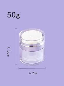 1入組50克空無氣泵罐亞克力可填充奶油瓶便攜旅行保濕霜真空瓶 - 無色 - 查看 3