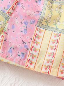 Toddler Girls Ditsy Floral Print Bandana Hem Cami Top & Shorts