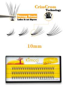 KIMCCI 1盒0.10 C/D捲曲10毫米局部假睫毛 - 黑色 - 查看 2