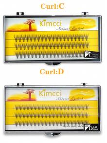 KIMCCI 1盒0.10 C/D捲曲10毫米局部假睫毛 - 黑色 - 查看 4