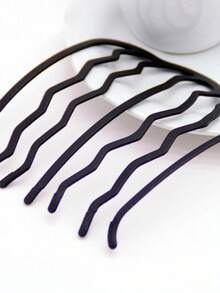 1pc Iron Alloy Hairpin Comb - Black - View 1