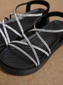 Giày bệt dày và Dép nêm Nữ - màu đen - Xem 6