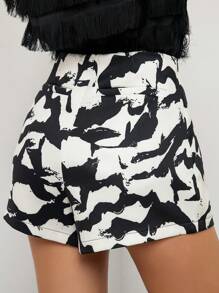 Aveloria Allover Print High Waist Skort - Multicolor - View 2