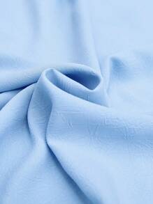BizChic Draped Collar Buttoned Detail Top Workwear - Baby Blue - View 7