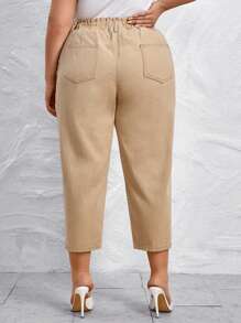 EMERY ROSE Plus High Waist Mom Fit Jeans - Khaki - View 2