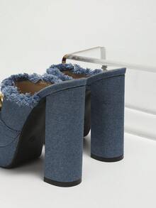 Xăng đan Cao gót Nữ - Màu xanh bụi bặm - Xem 2