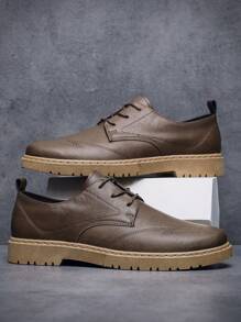 Giày cưới nam Ren lên màu trơn Ren lên - màu nâu - Xem 2