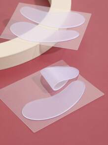 4入組套矽膠可重複使用睫毛延長墊日常使用，假睫毛工具眼墊 - 白色 - 查看 2