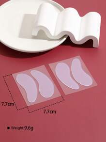 4入組套矽膠可重複使用睫毛延長墊日常使用，假睫毛工具眼墊 - 白色 - 查看 4