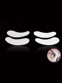 4入組套矽膠可重複使用睫毛延長墊日常使用，假睫毛工具眼墊 - 白色 - 查看 5