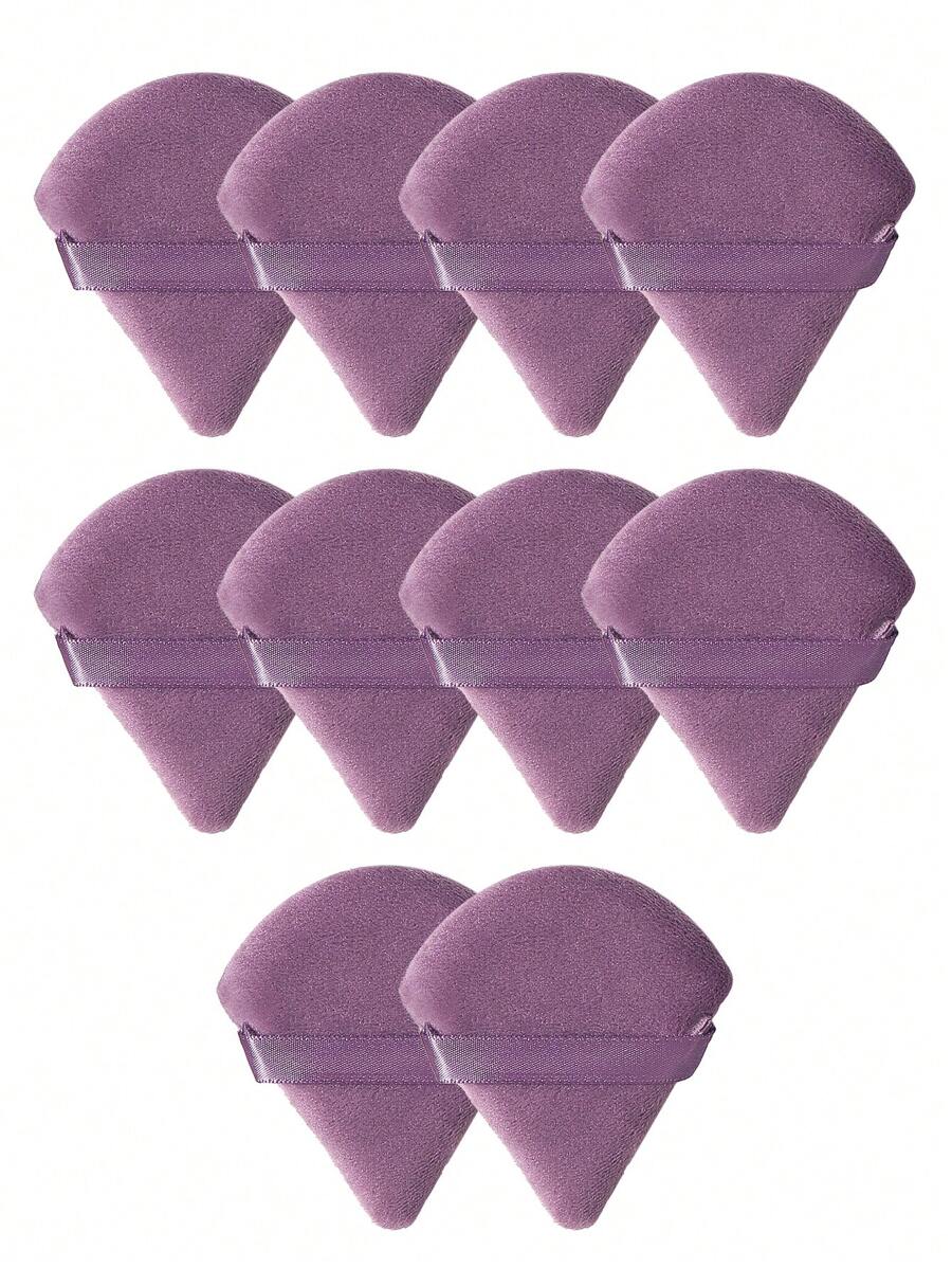 10 miếng bông trang điểm, trang điểm, giá rẻ, trang trí phòng, bàn trang điểm, du lịch, phòng ngủ, phụ kiện trang điểm, bông trang điểm, cọ trang điểm, bông phấn, miếng bọt biển trang điểm - Bụi tím - Xem 1