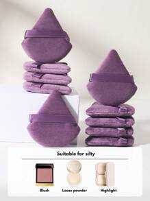 10 miếng bông trang điểm, trang điểm, giá rẻ, trang trí phòng, bàn trang điểm, du lịch, phòng ngủ, phụ kiện trang điểm, bông trang điểm, cọ trang điểm, bông phấn, miếng bọt biển trang điểm - Bụi tím - Xem 4