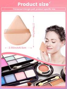 20 件装女士化妆粉扑 - 藕粉色 - 查看 3