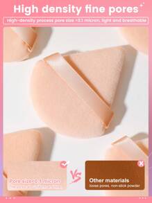 20 件装女士化妆粉扑 - 藕粉色 - 查看 5