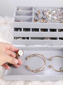 SHEIN Basic living 1 pieza Bandeja de joya unicolor