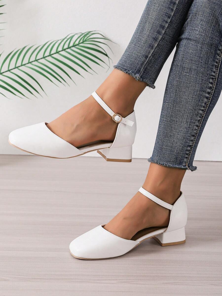2024 New White Closed Toe High Heel Shoes, Lady's Party DiamondLike — free download