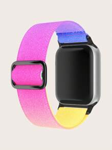 Woven Nylon Watch Band Compatible With Apple Watch - Multicolor - View 2