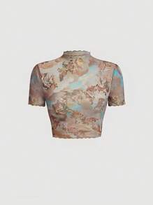 SHEIN MOD Áo nữ Xù nhỏ Con số Giải trí - Nhiều màu - Xem 1