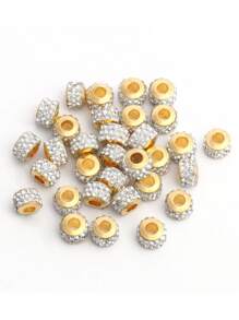 20入組/套時尚水鑽裝飾DIY隔片適合女士適用於珠寶和手錶製作 - 金色 - 查看 2