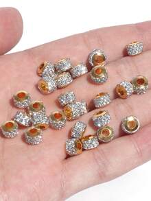 20入組/套時尚水鑽裝飾DIY隔片適合女士適用於珠寶和手錶製作 - 金色 - 查看 3