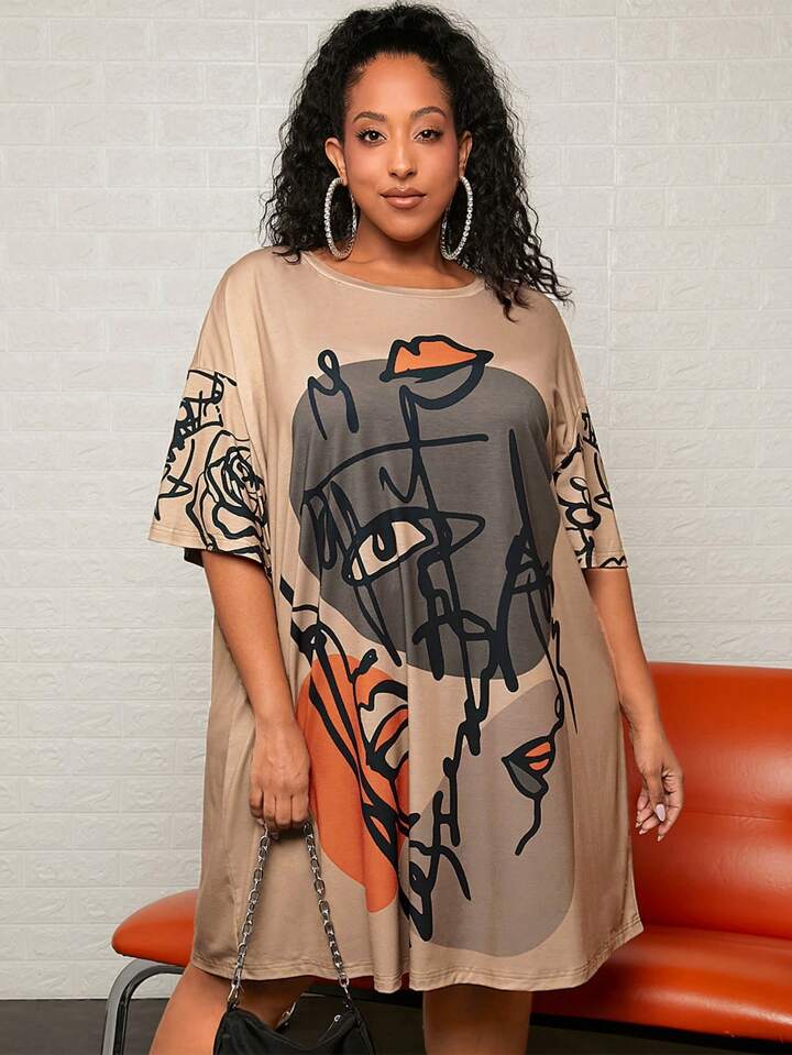 shein t shirt dress plus size